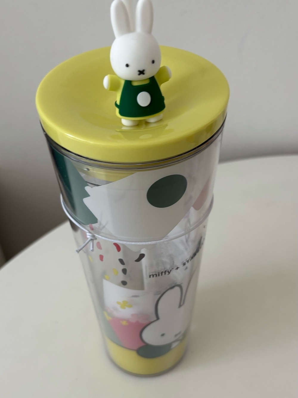 Starbucks Yellow & Green Miffy Character Tumbler